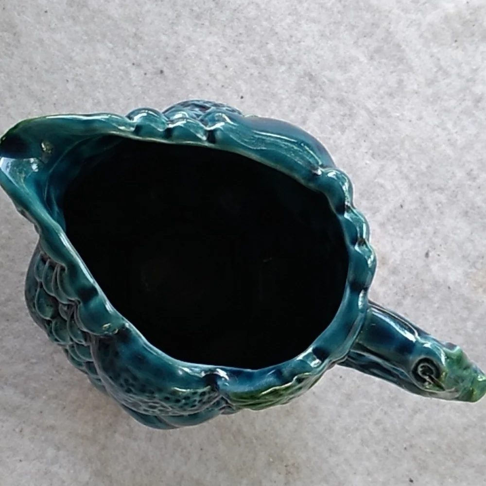 Vintage Irarco blue fruit pitcher vase